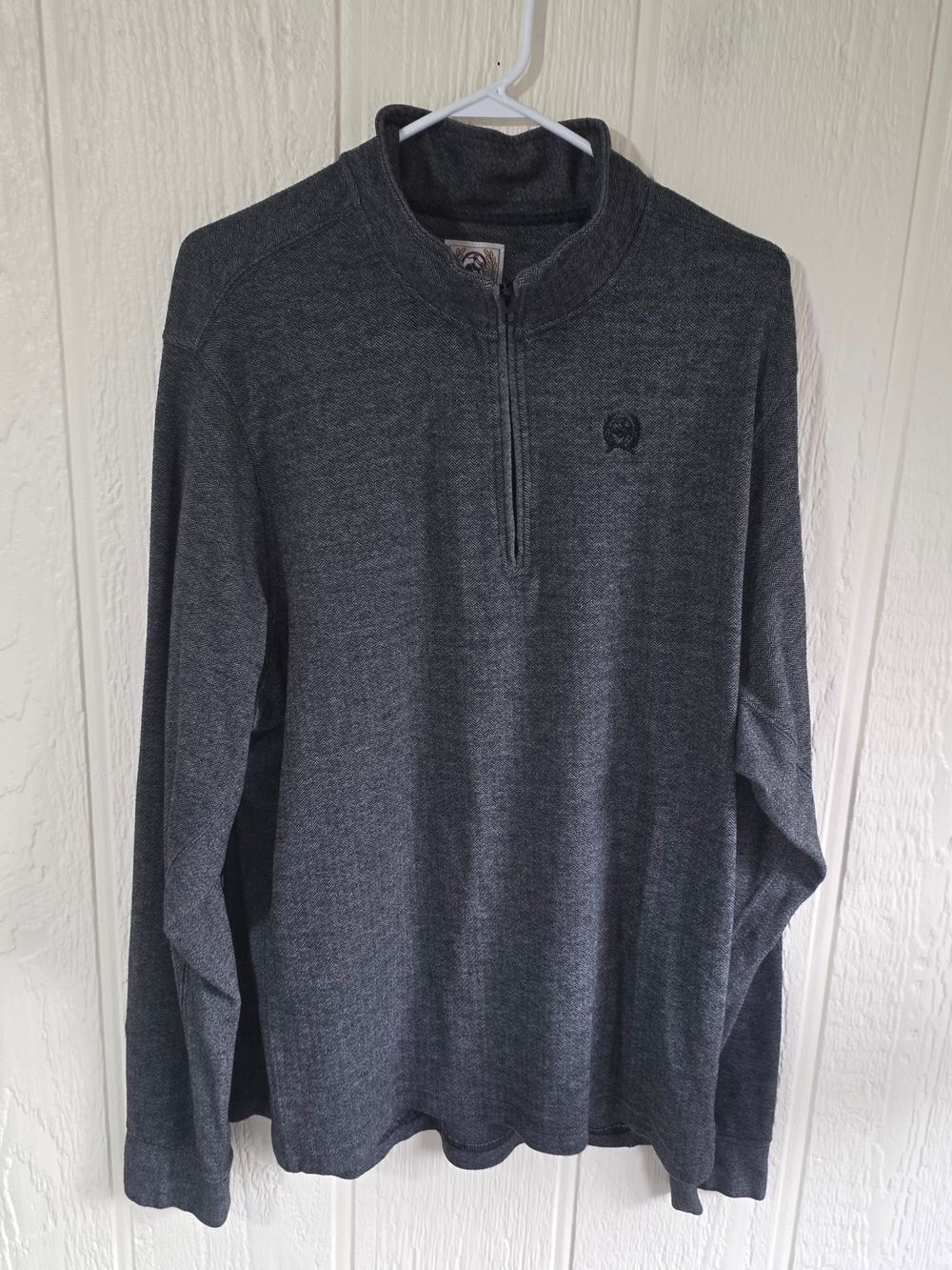 Cinch Men's Heather Charcoal Gray Quarter-Zip Sweater, Size XXL